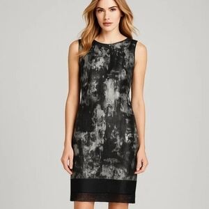 Elegant Black and Gray Sleeveless Dress